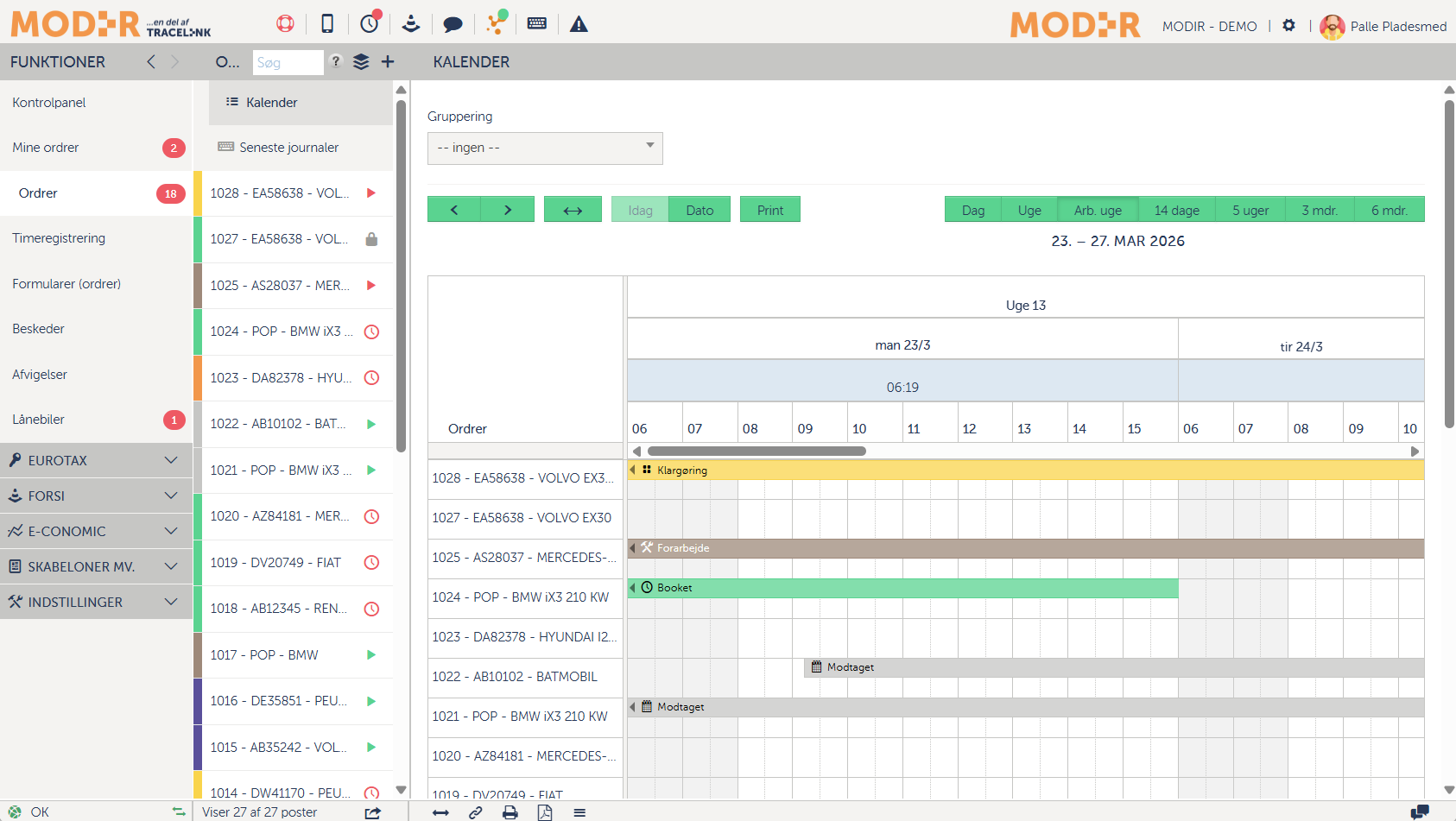 Her er et skærmbillede af en ordrekalender.