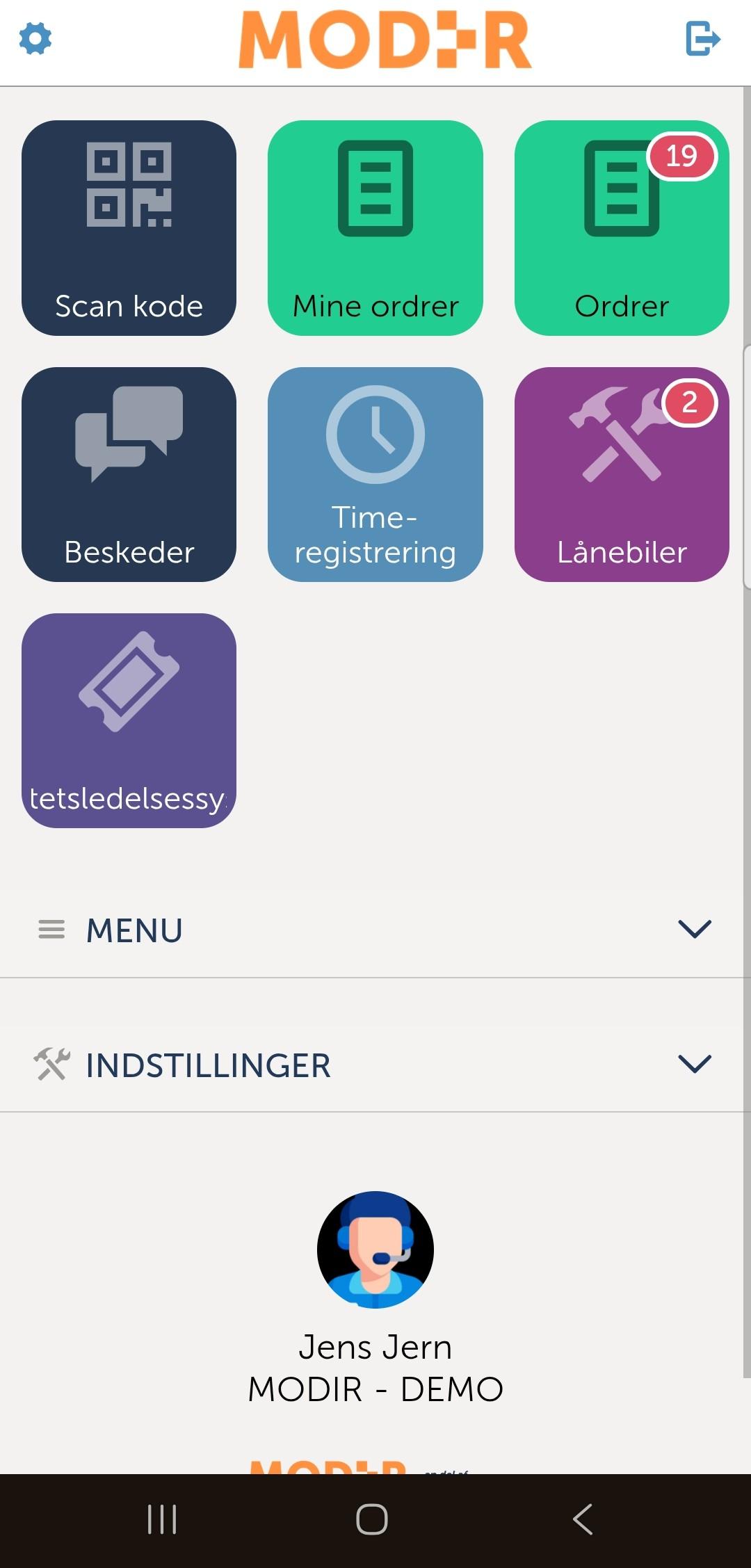 Mobilenhed med Modir